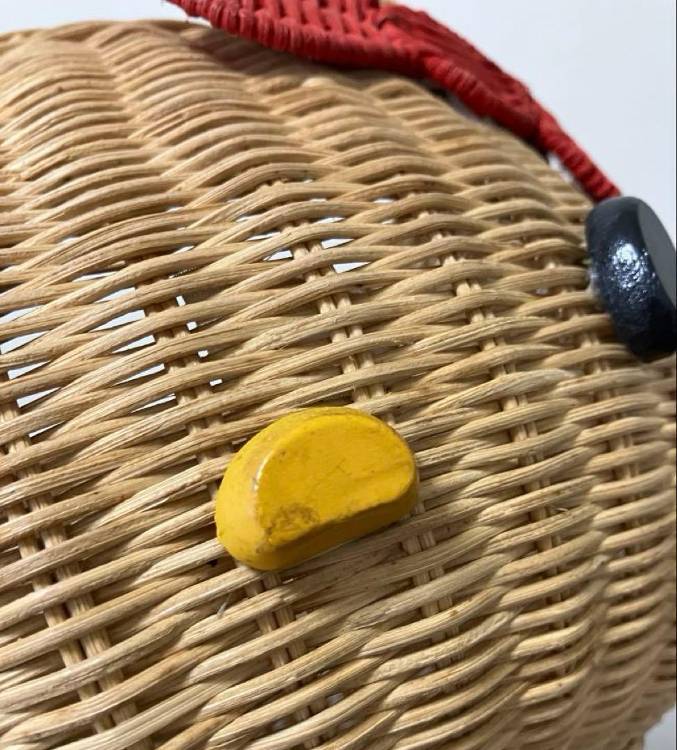 キティ　かご小物入れ　キティ籠　昭和レトロ　キティレア　キティちゃんレトロ