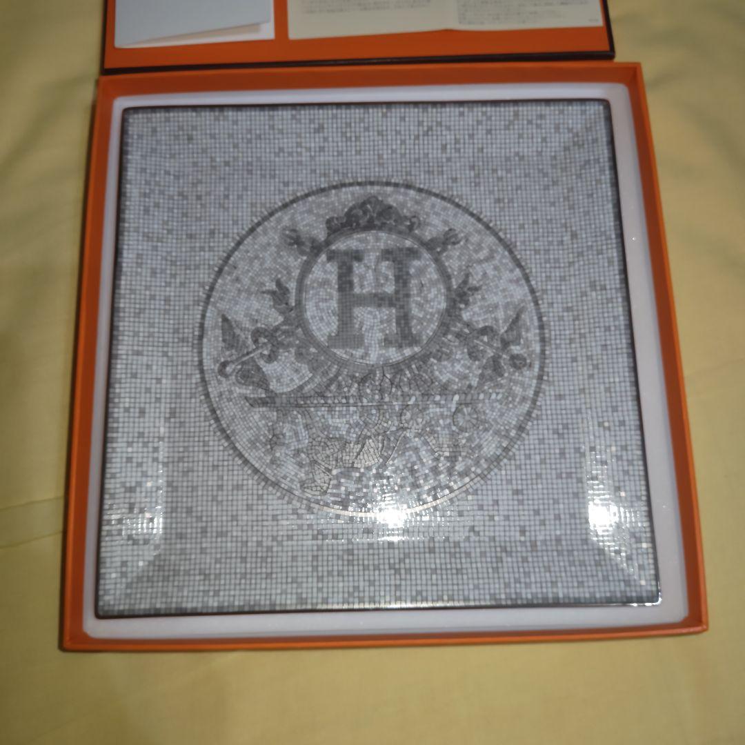 【未使用】エルメス　モザイク 24　プチカレ No5 プラチナ　角皿