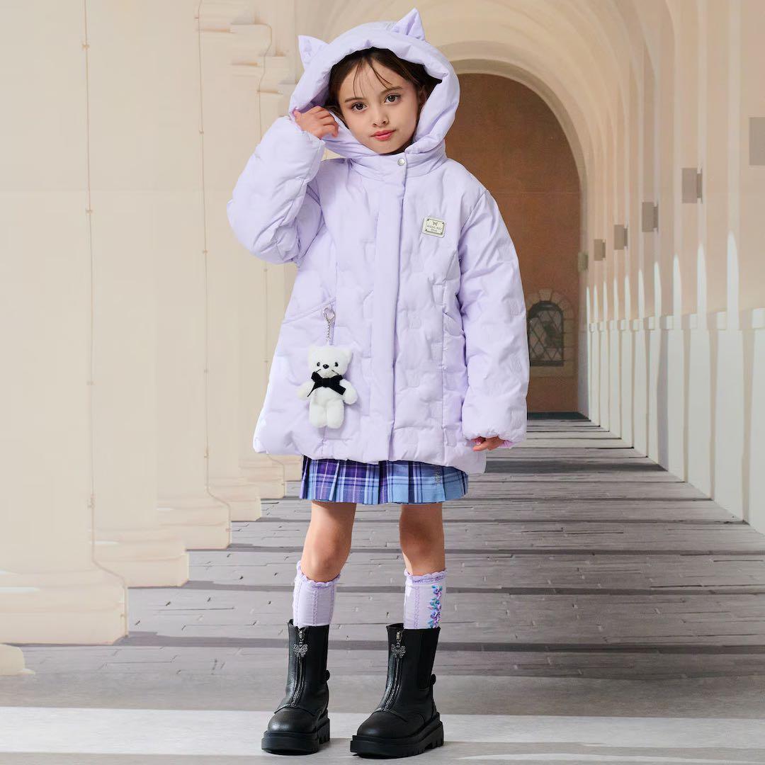 み*と様 新品タグ付き　ANNA SUI mini 中綿ネコブルゾン　紺100-