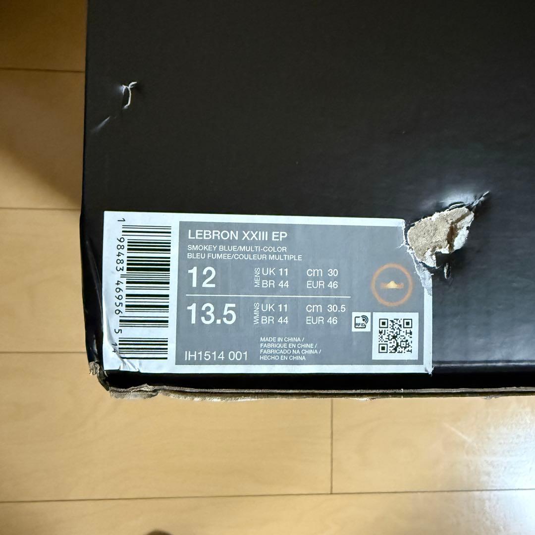 着用約30分 NIKE LEBRON 23 Miami Twice 30cm