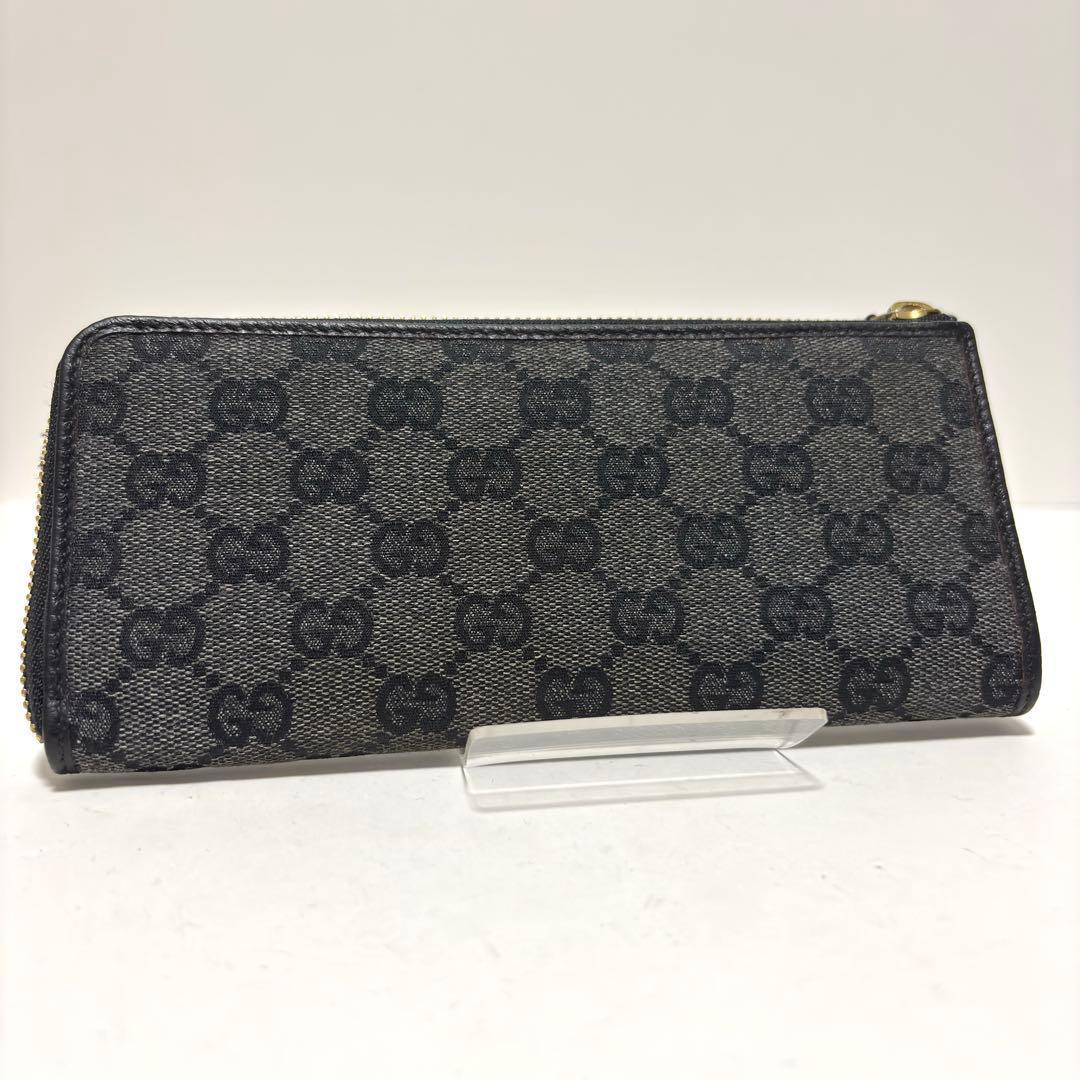 453✨美品✨GUCCI グッチ 長財布 GGキャンバス L字ファスナー デニム