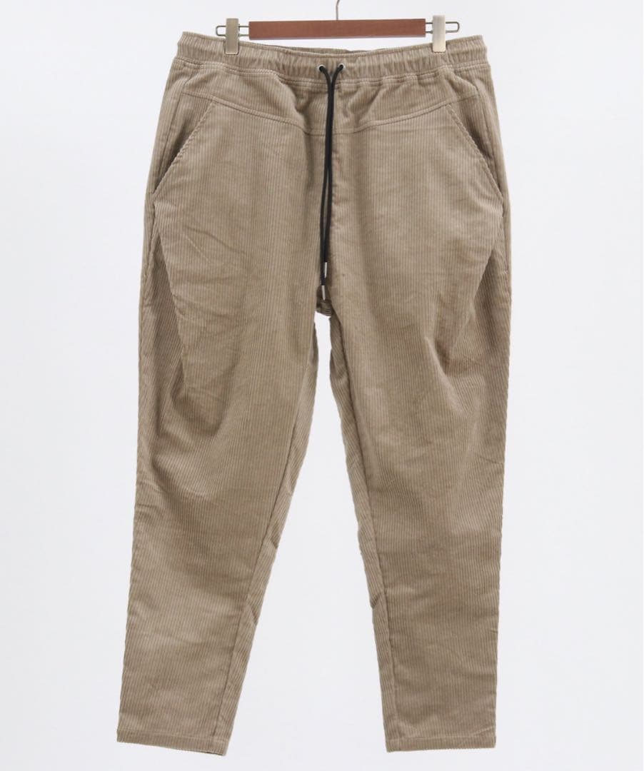 CAMBIO ベージュ コーデュロイ サルエルパンツ テーパードパンツ