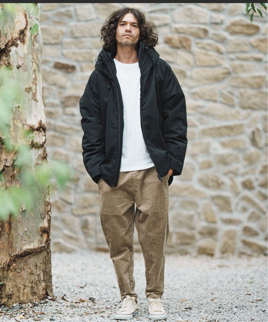 CAMBIO ベージュ コーデュロイ サルエルパンツ テーパードパンツ