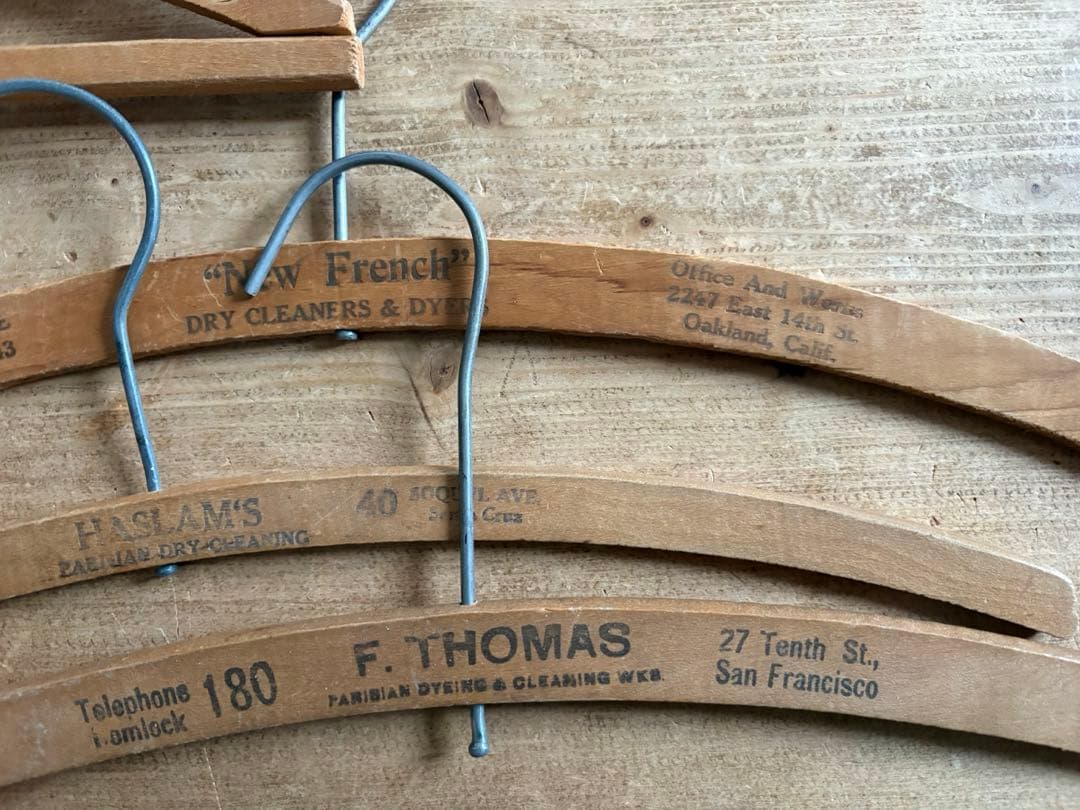 アンティーク木製ハンガー ホテルハンガー 9set
