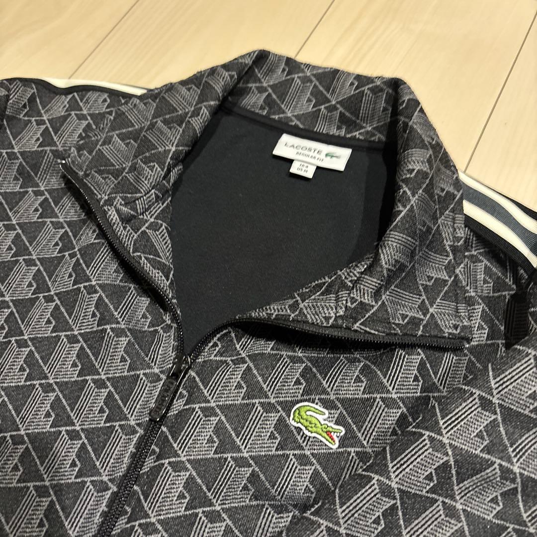 LACOSTEモノグラム　トラックジャケット　ブラック