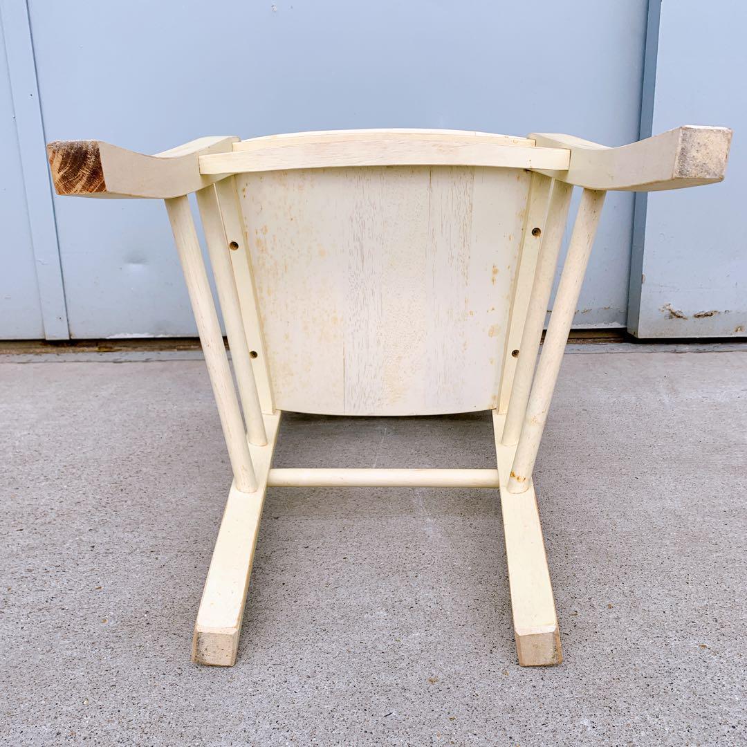 【美品】シャビー ダイニングチェア 木製 アンティーク調 ビンテージ 椅子①