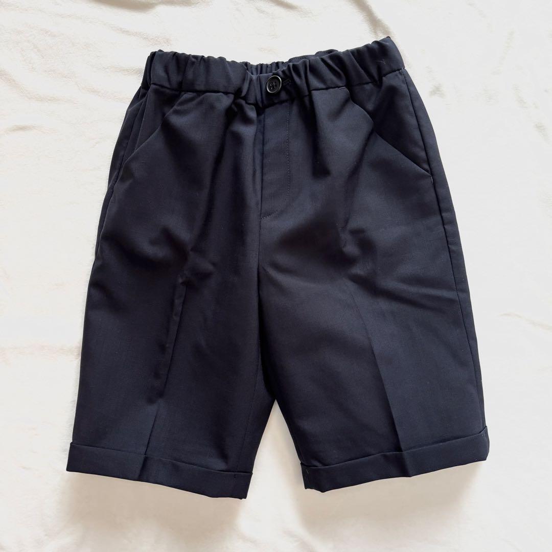 試着のみ☆120グリーンレーベルリラクシング　ネイビー スーツ　金ボタン　130