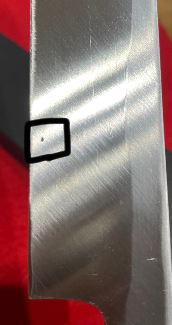 柳刃包丁　白鋼霞研　水牛桂柄　27cm