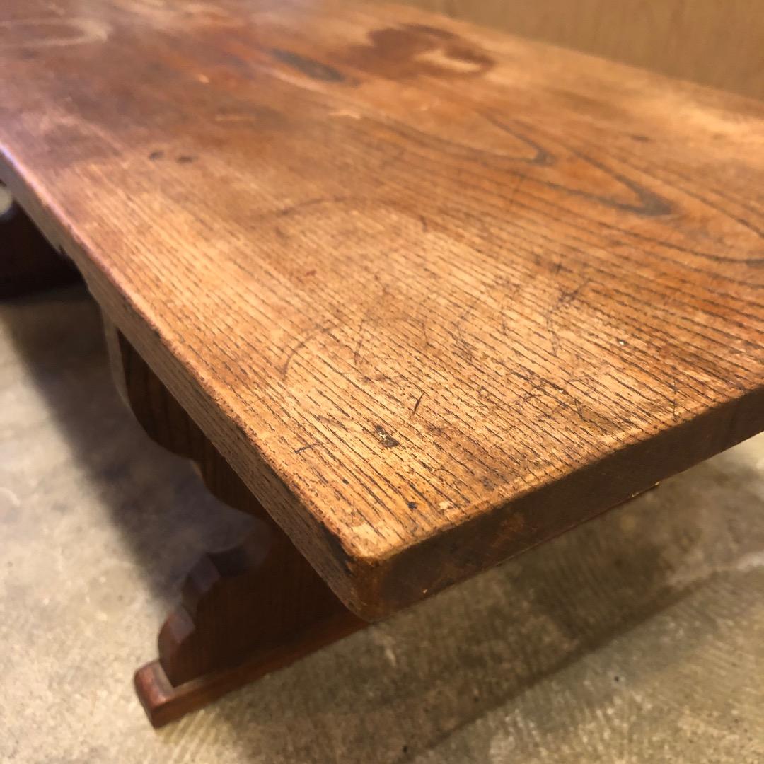 木製机　長方形座卓　文机　ヴィンテージ　ウッドテーブル　昭和レトロ　古道具