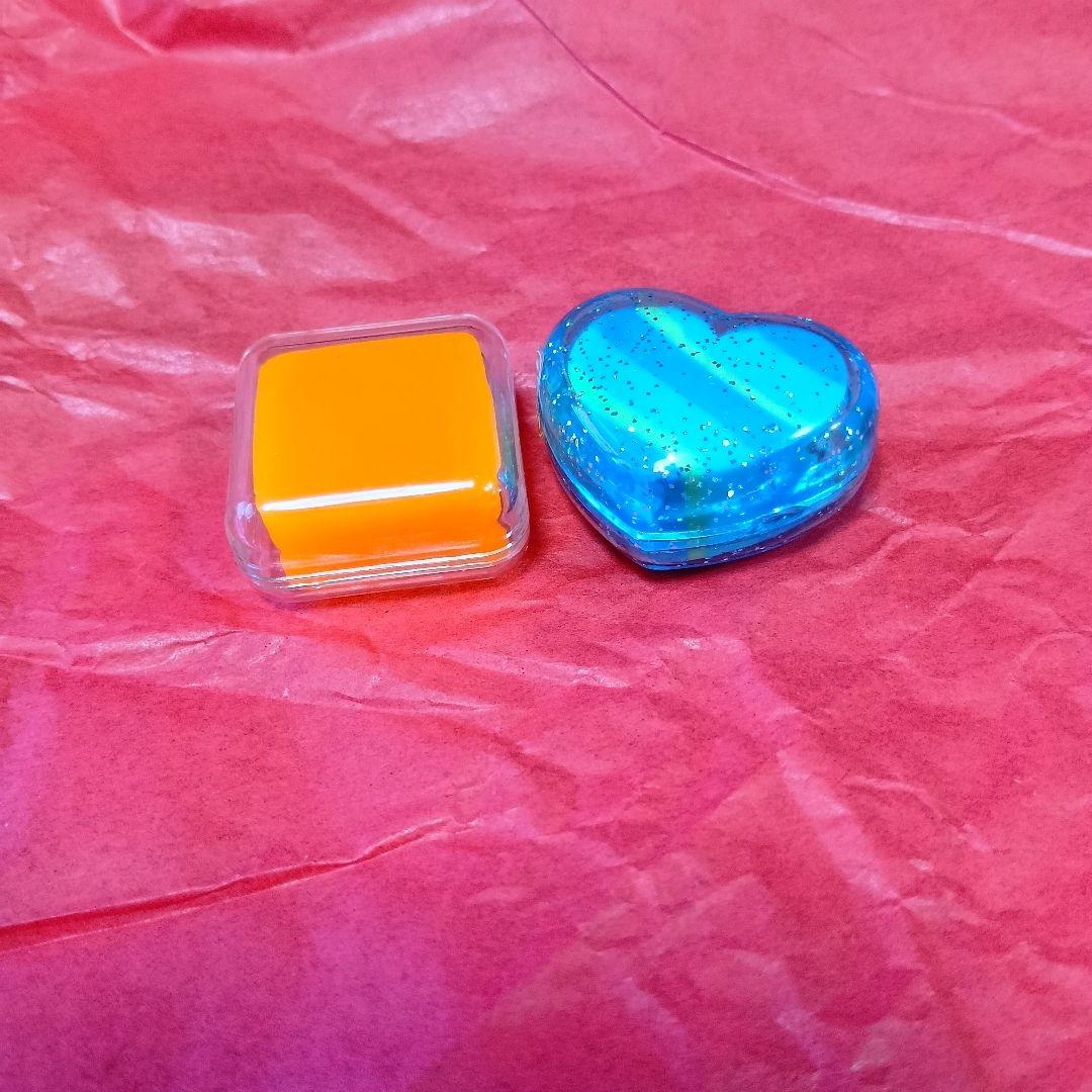 ヤ*ヨ様 ■ 昭和レトロ オレンジキャンディと青のハート型消しゴム ■