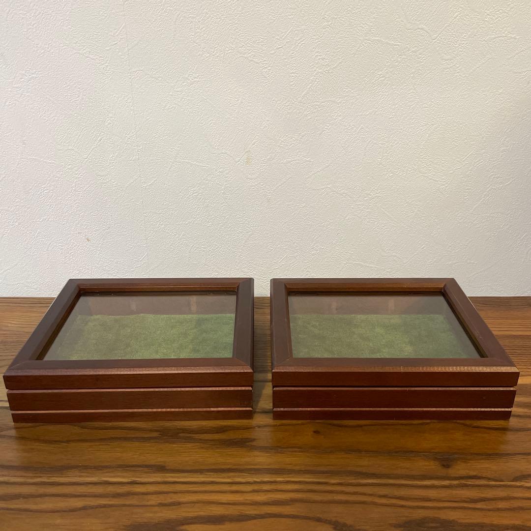 ジュエリーケース　モケットグリーン　２個セット