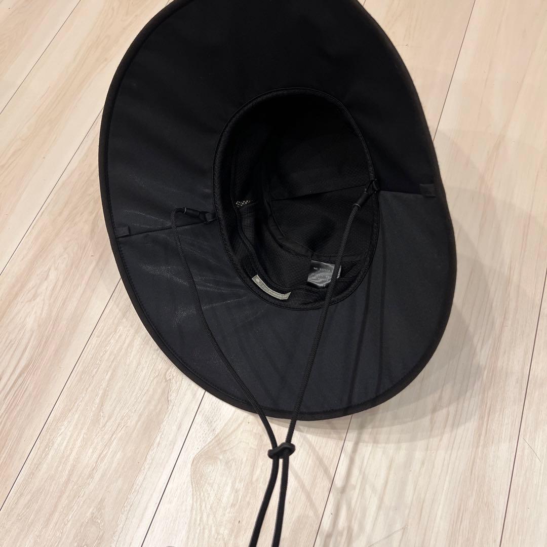 サンバリア100 ウィンドハット　ブラック　Lサイズ　紐付き