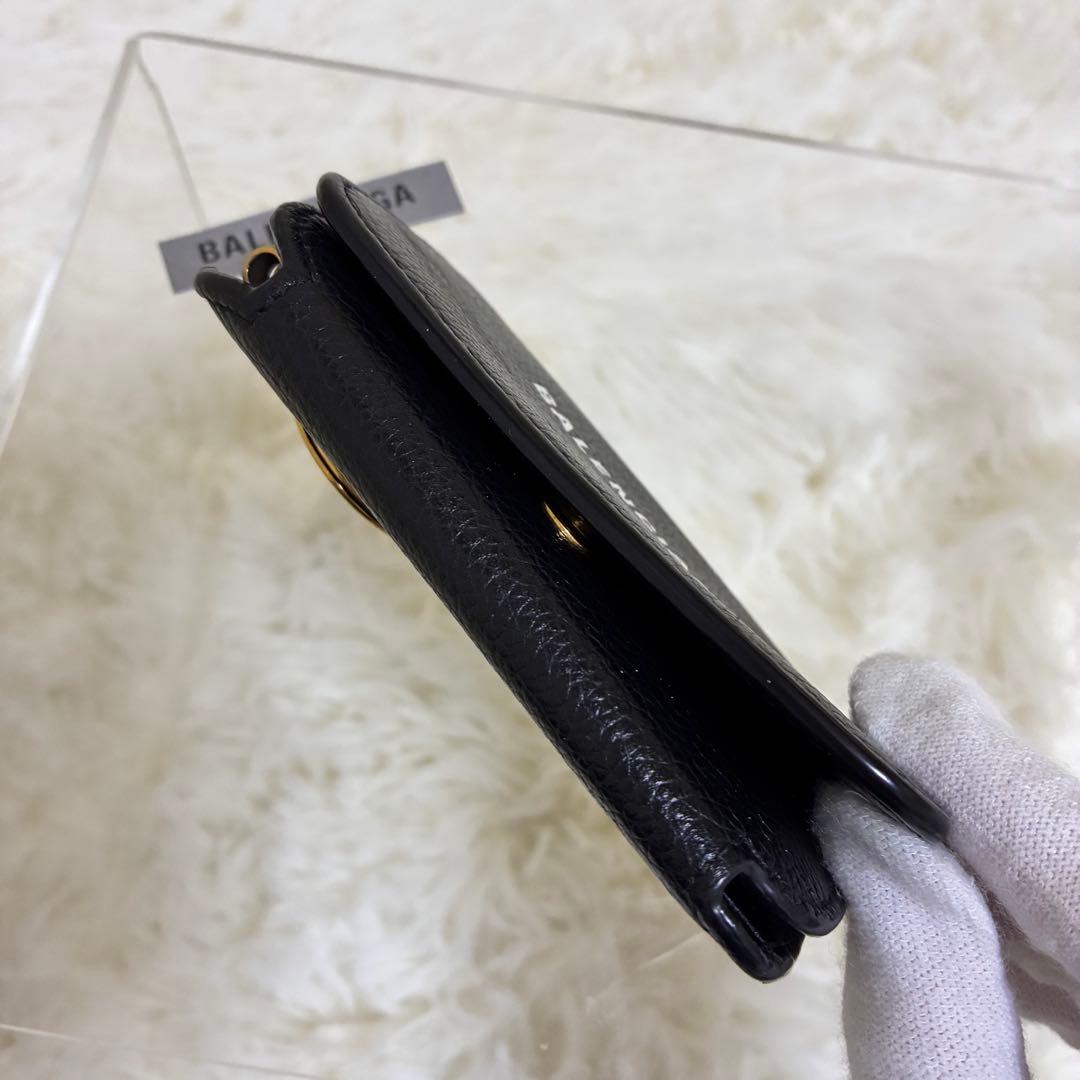 美品✨BALENCIAGA キーケース　６連　ブラック　ゴールド　cash 箱