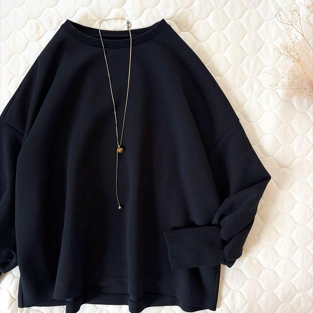 BEARDSLEY✴︎ダンボールパフトレーナー　スウェット ブラック　フリーサイズ