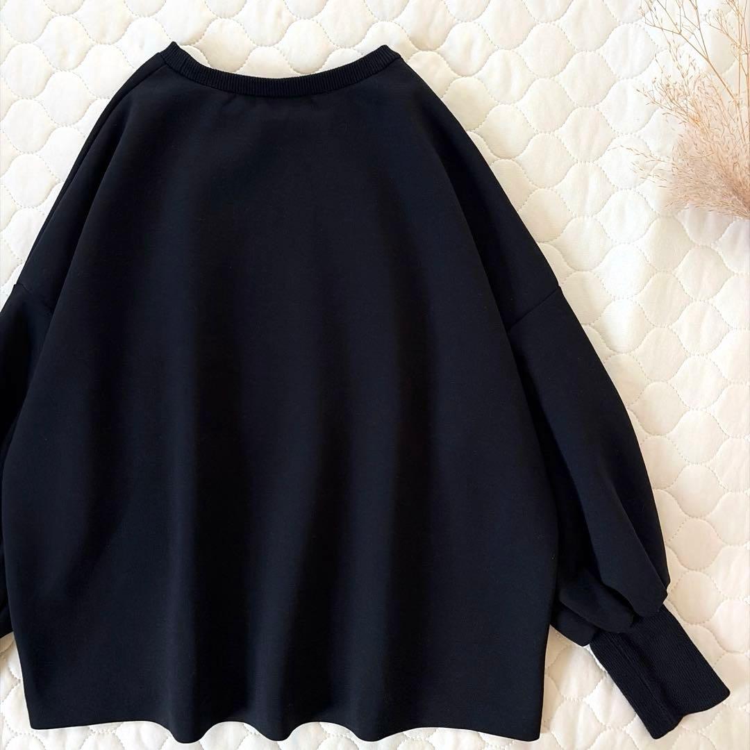 BEARDSLEY✴︎ダンボールパフトレーナー　スウェット ブラック　フリーサイズ