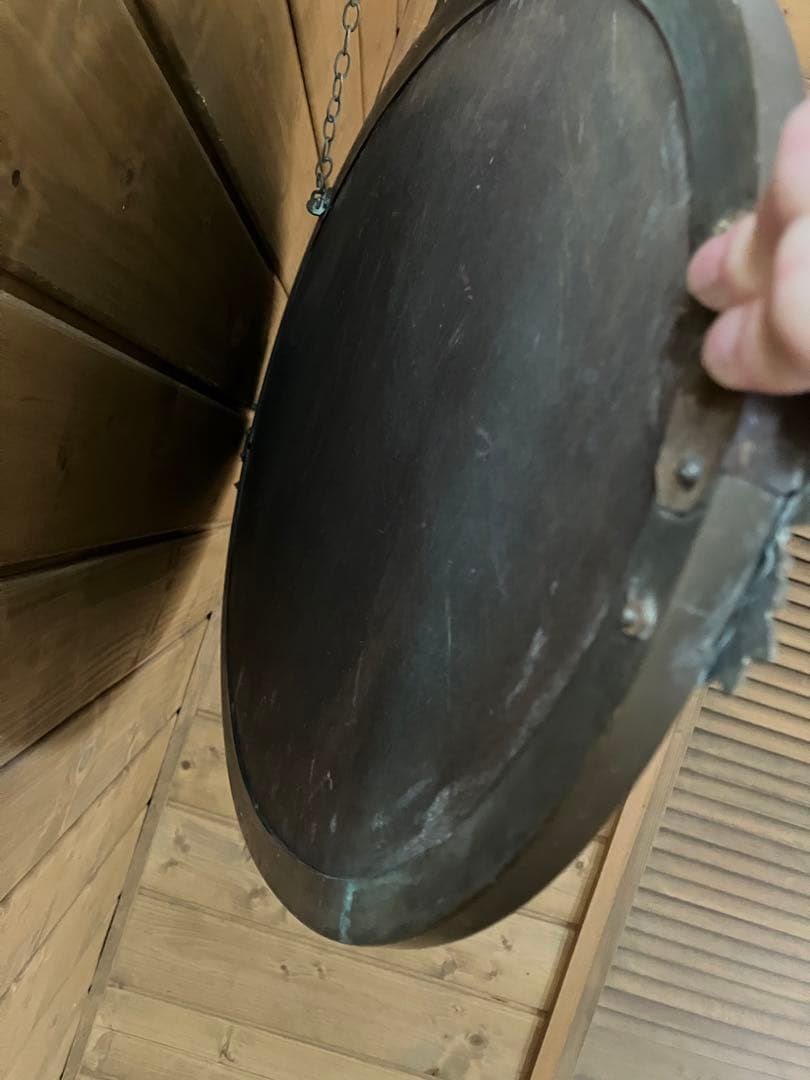 アンティーク　イギリス　ミラー　壁掛け　オーバル　1890年代