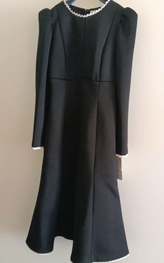 【タグ付】卒業式入学式　セレモニー　レース切替ポンチワンピース　36