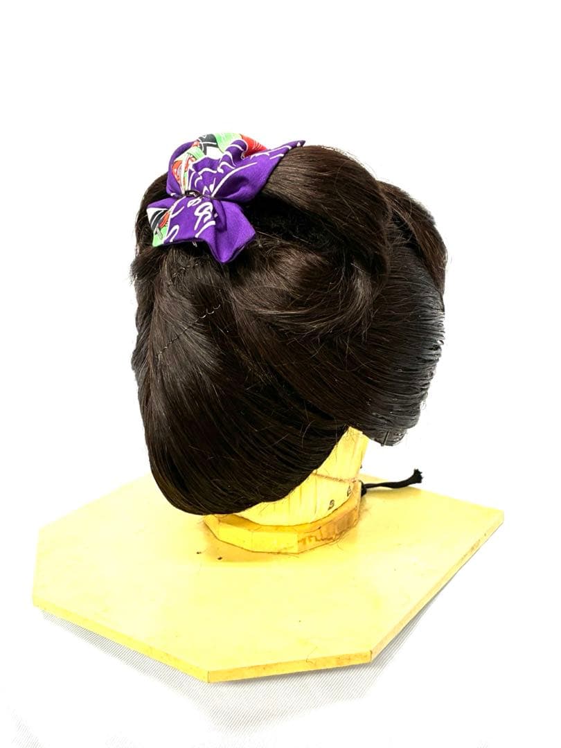 夜会巻き風変わり結い、小サイズ(網無しタイプ)、中古舞踊かつら、大衆演劇かつら