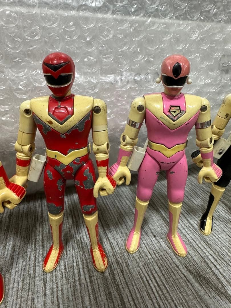 【当時物】光戦隊マスクマン フィギュア5体 1987年 バンダイ