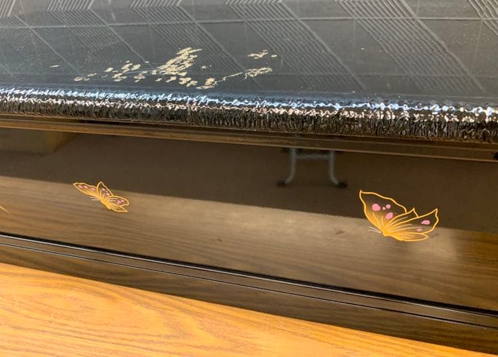 高床台 30号 蝶と蘭 T 飾り台 雛人形　台　毛氈付き