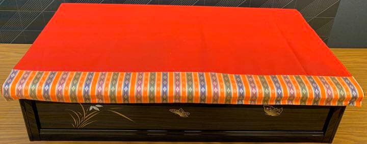 高床台 30号 蝶と蘭 T 飾り台 雛人形　台　毛氈付き