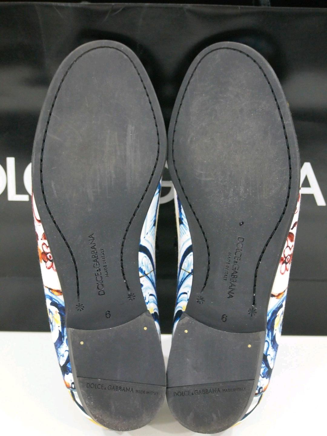 DOLCE＆GABBANA 超美品 キャンバス スリッポンシューズ ドルガバ 6