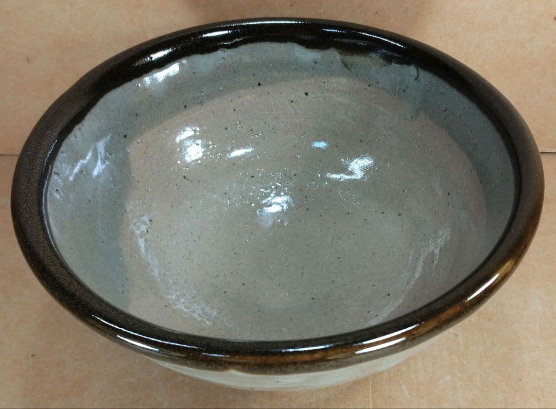 【本物保証】濱田庄司(浜田庄司) 縁黒茶碗 共箱 益子焼 人間国宝 未使用