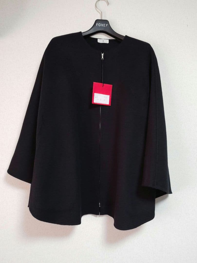 新品 TOMORROWLAND .B ウールダブルフェイスポンチョ ブラック