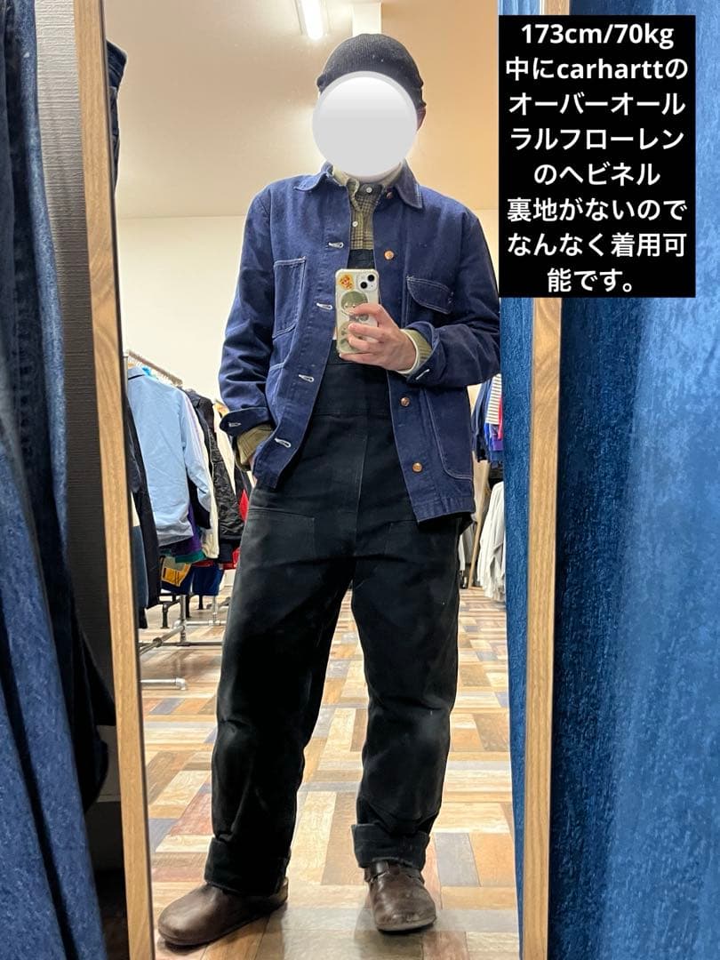 Blue Bell 裏地なし カバーオール 濃紺 60s 〜 70s