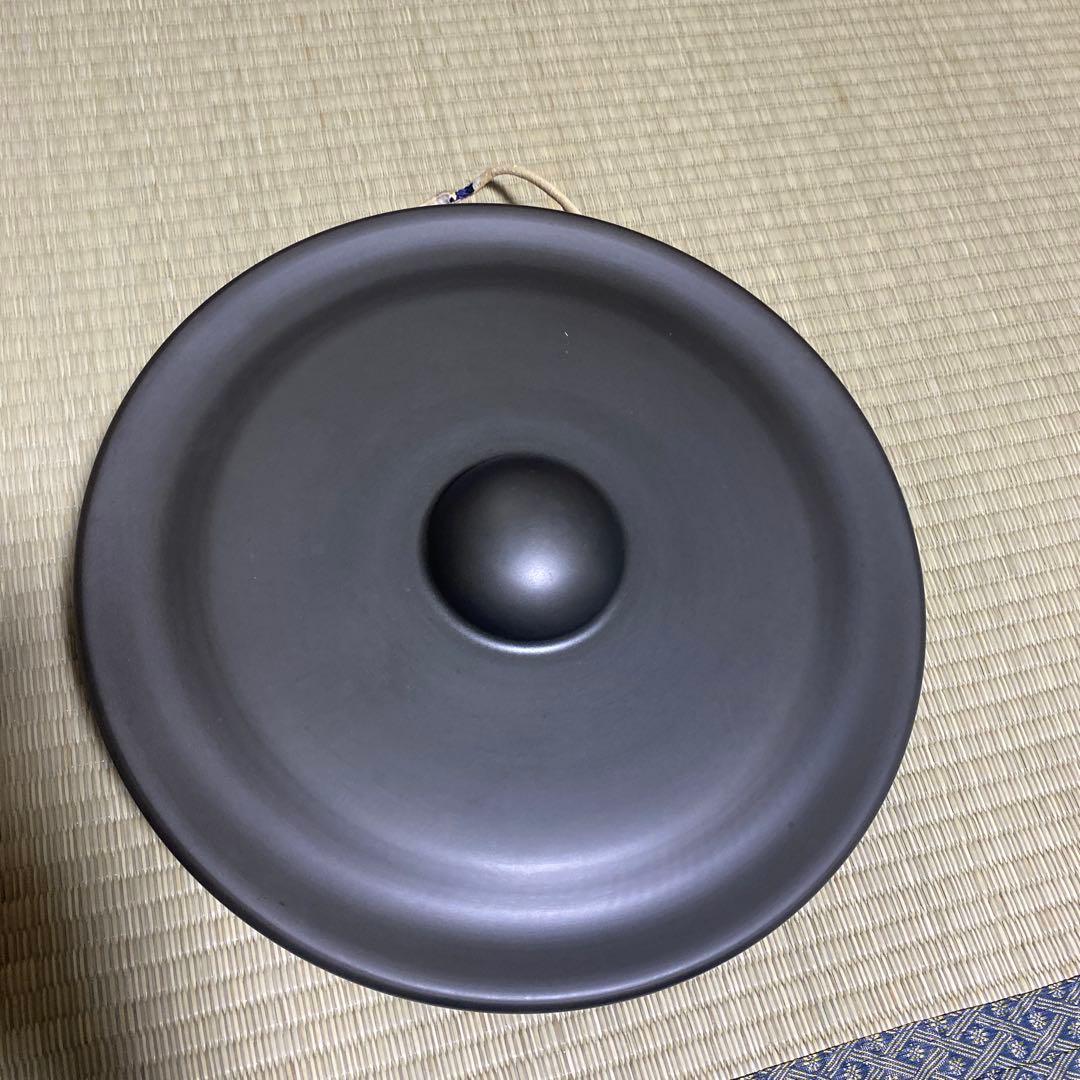 茶道具　①銅羅とバチ　※②木枠（別売り） ①と②はセット販売です