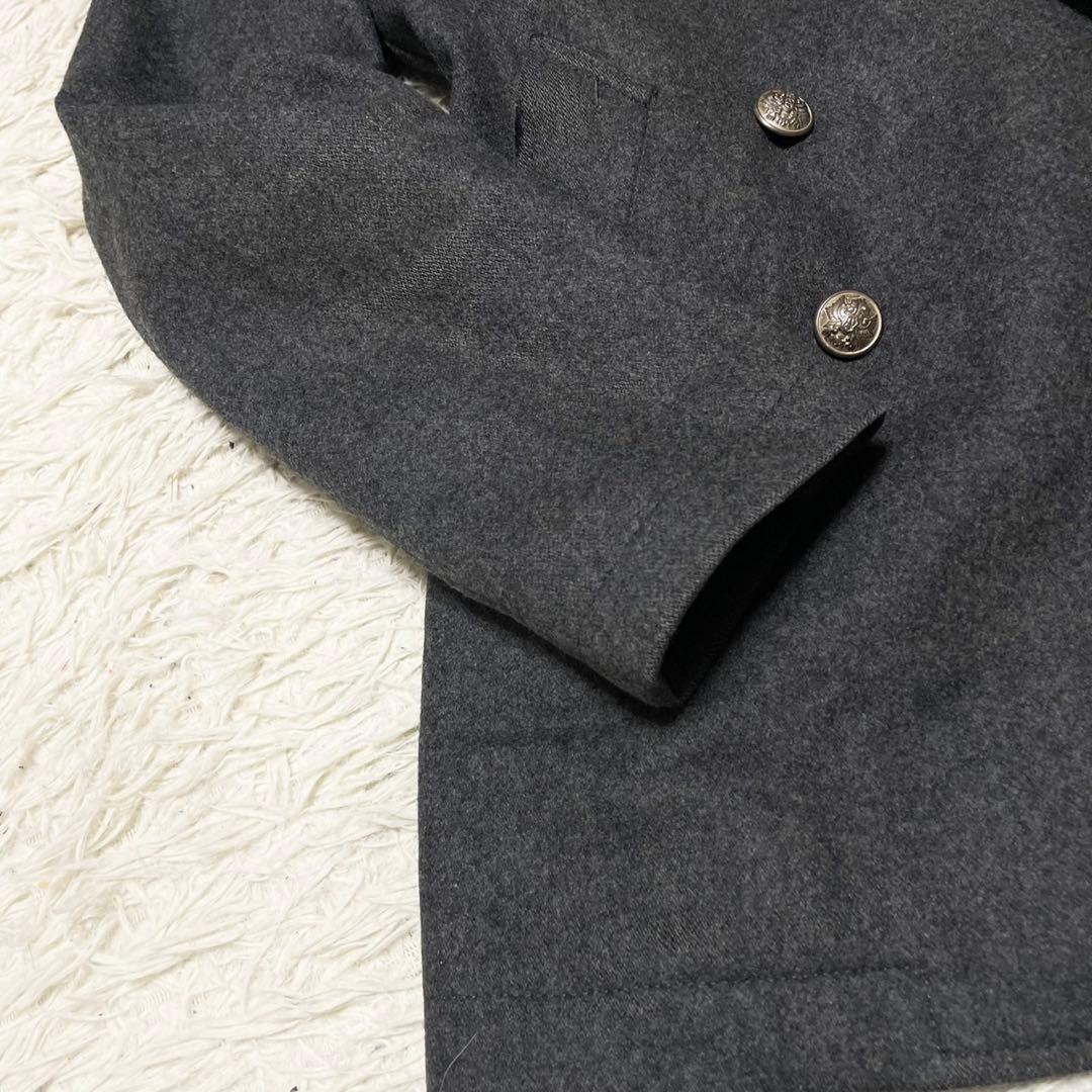 ポールスミス カシミヤ 銀ボタン Pコート ピーコート グレー サイズM