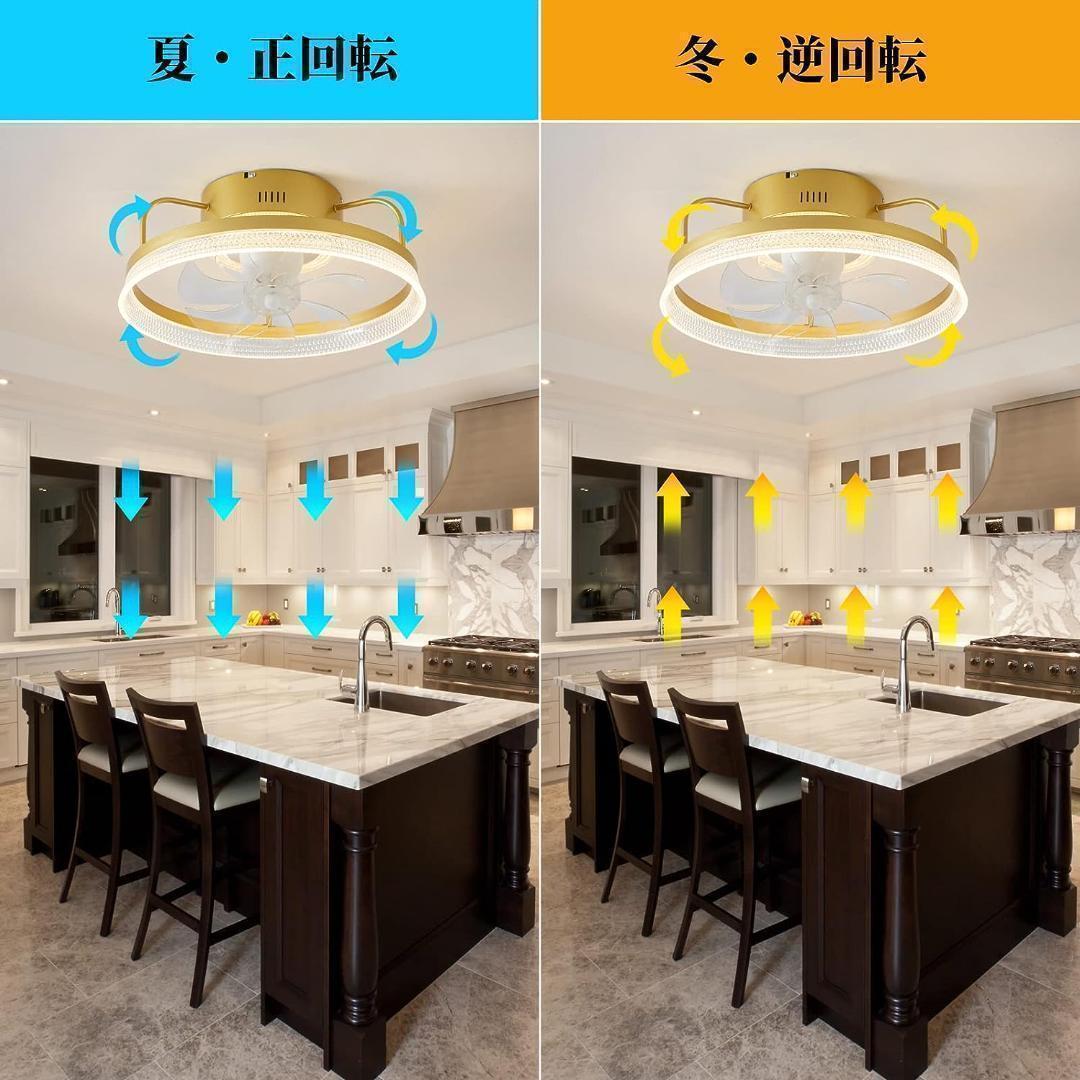 10畳 シーリングファンライト 静音 リモコン スイング 正逆回転 暖房