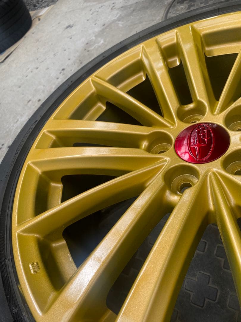 ④TTosh_T〈綺麗〉インプレッサ　純正ゴールドホイール17インチ