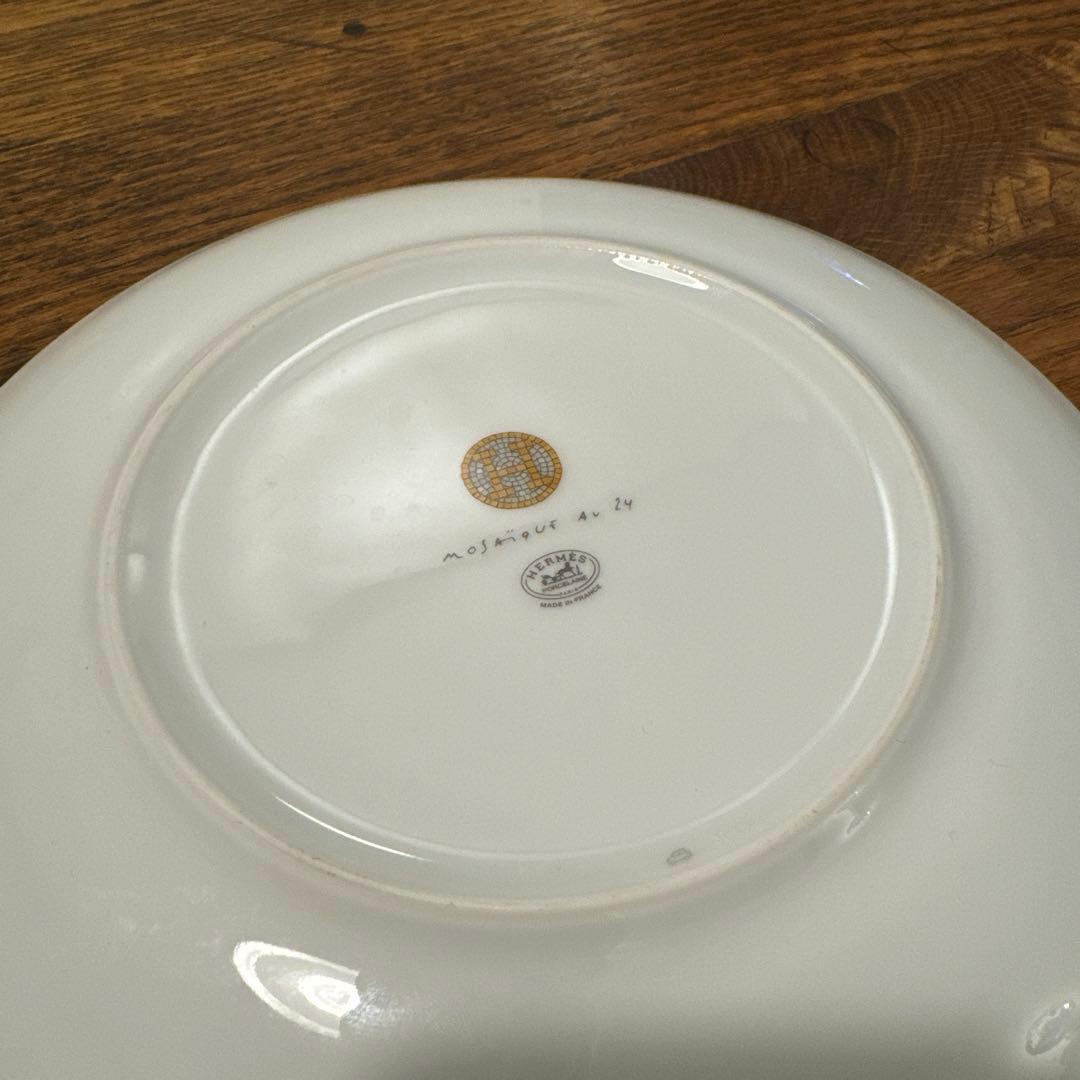 美品 HERMES エルメス デザートプレート モザイク 24 ゴールド 2枚