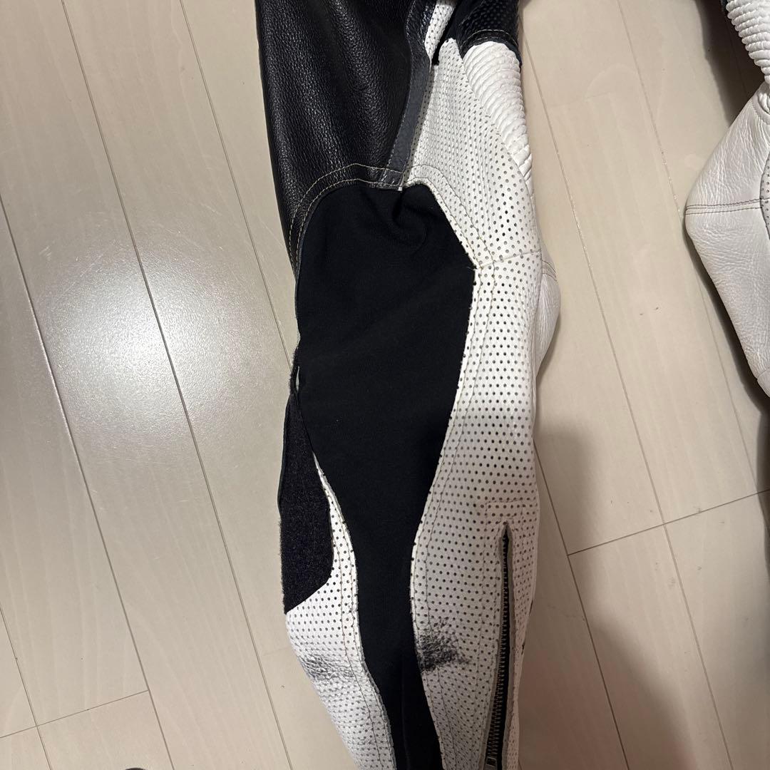 YONEZO 革ツナギ レーシングスーツ　黒/白/赤　MFJ公認　美品