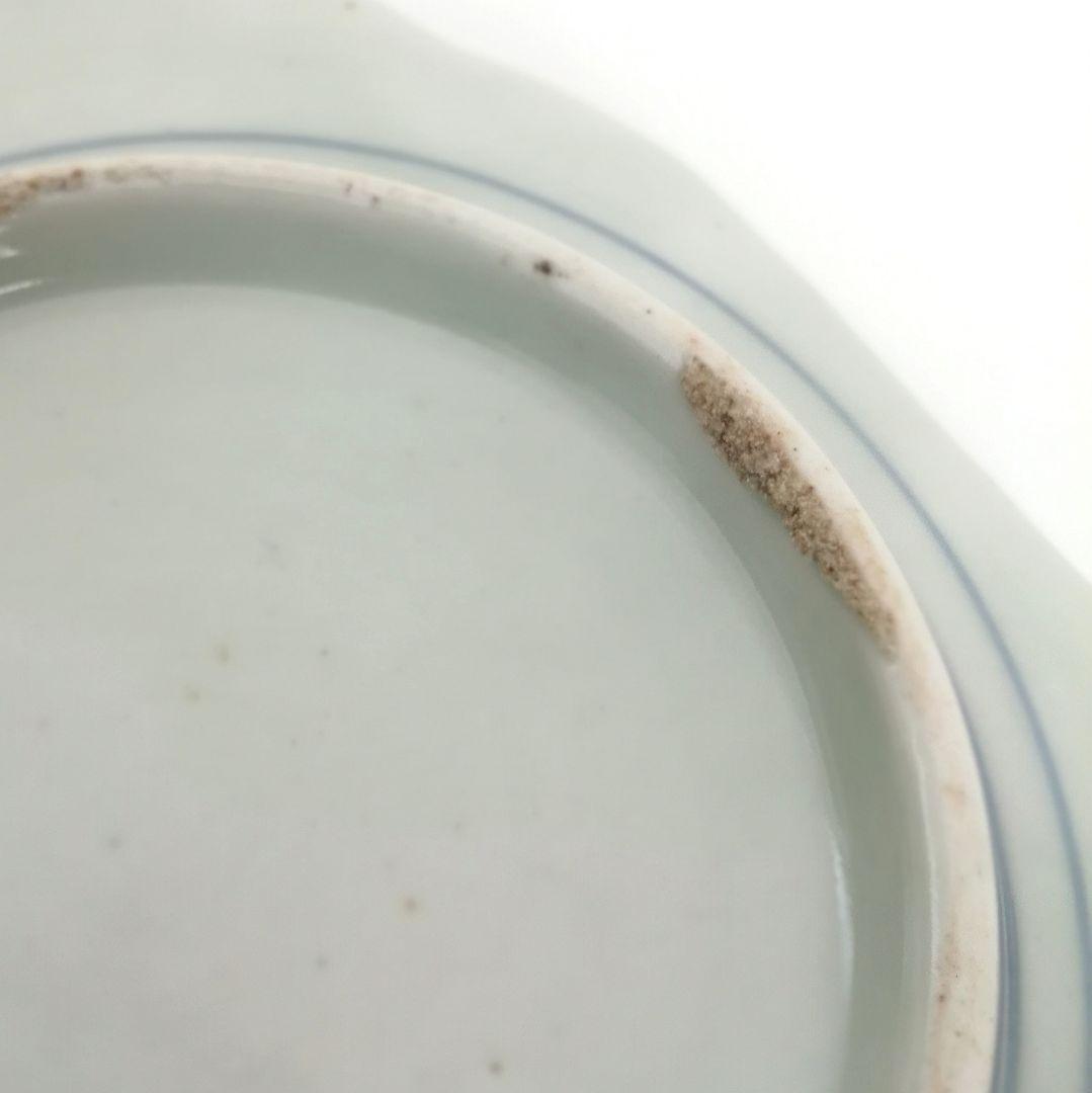 古伊万里　色絵　虫尽くし図　木瓜形　縁立皿