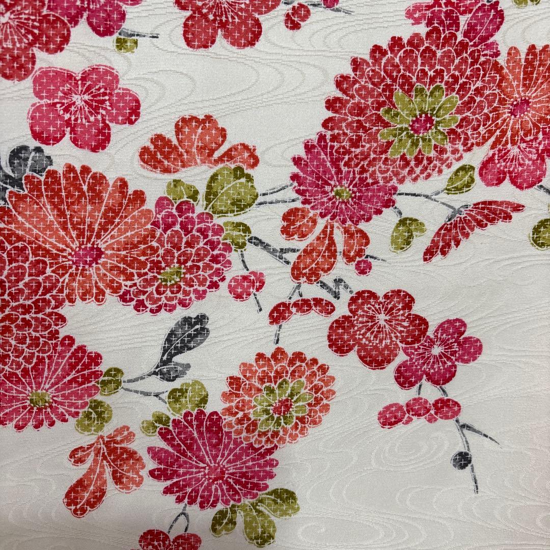 七五三　着物セット　7歳　正絹　パールホワイト　白色