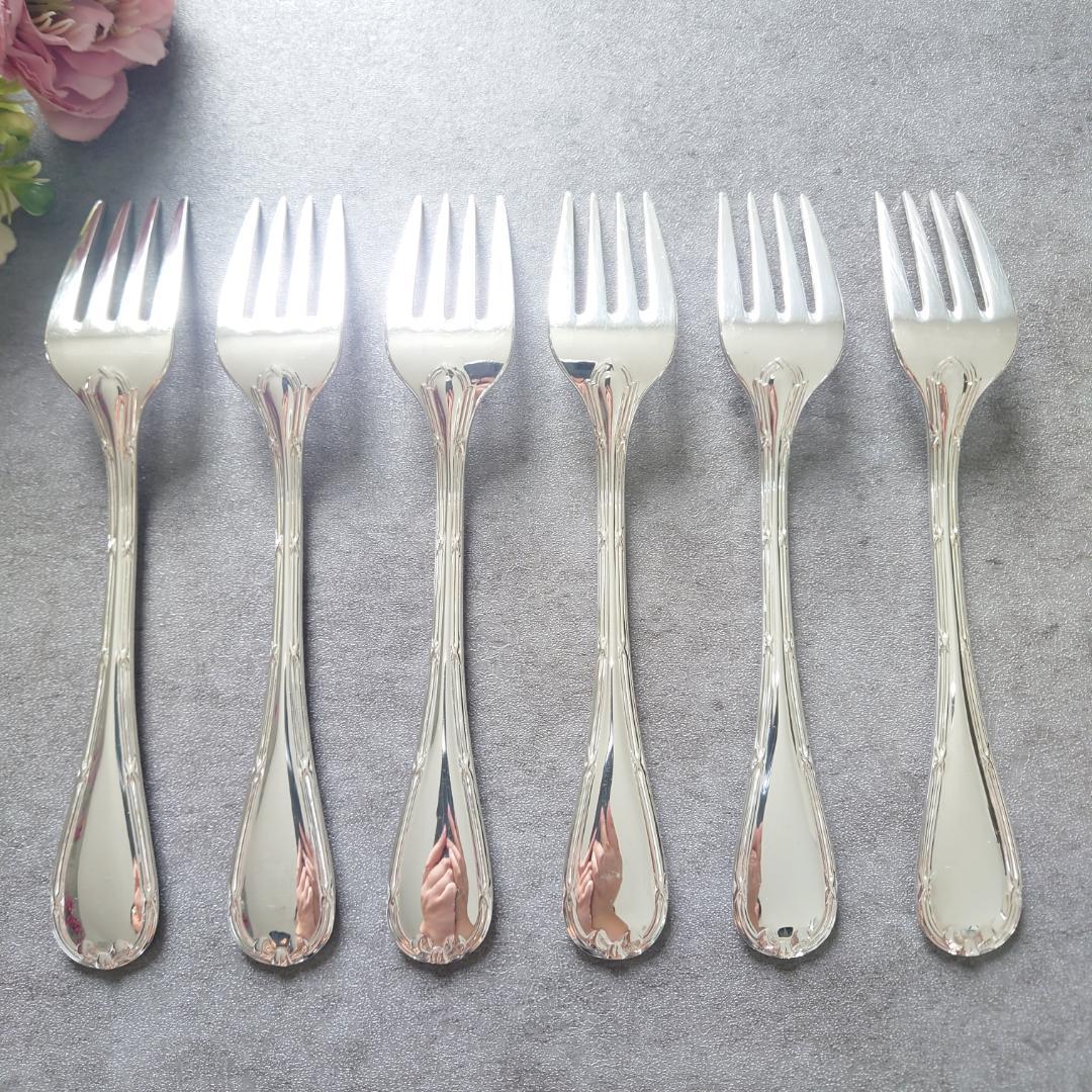 希少 美品 クリストフル リュバン サラダフォーク 6点