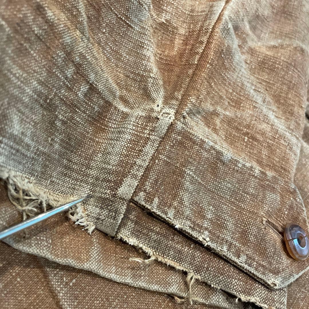 30〜40s ベルジャルディニエールリネンコートBELLEJARDINIERE