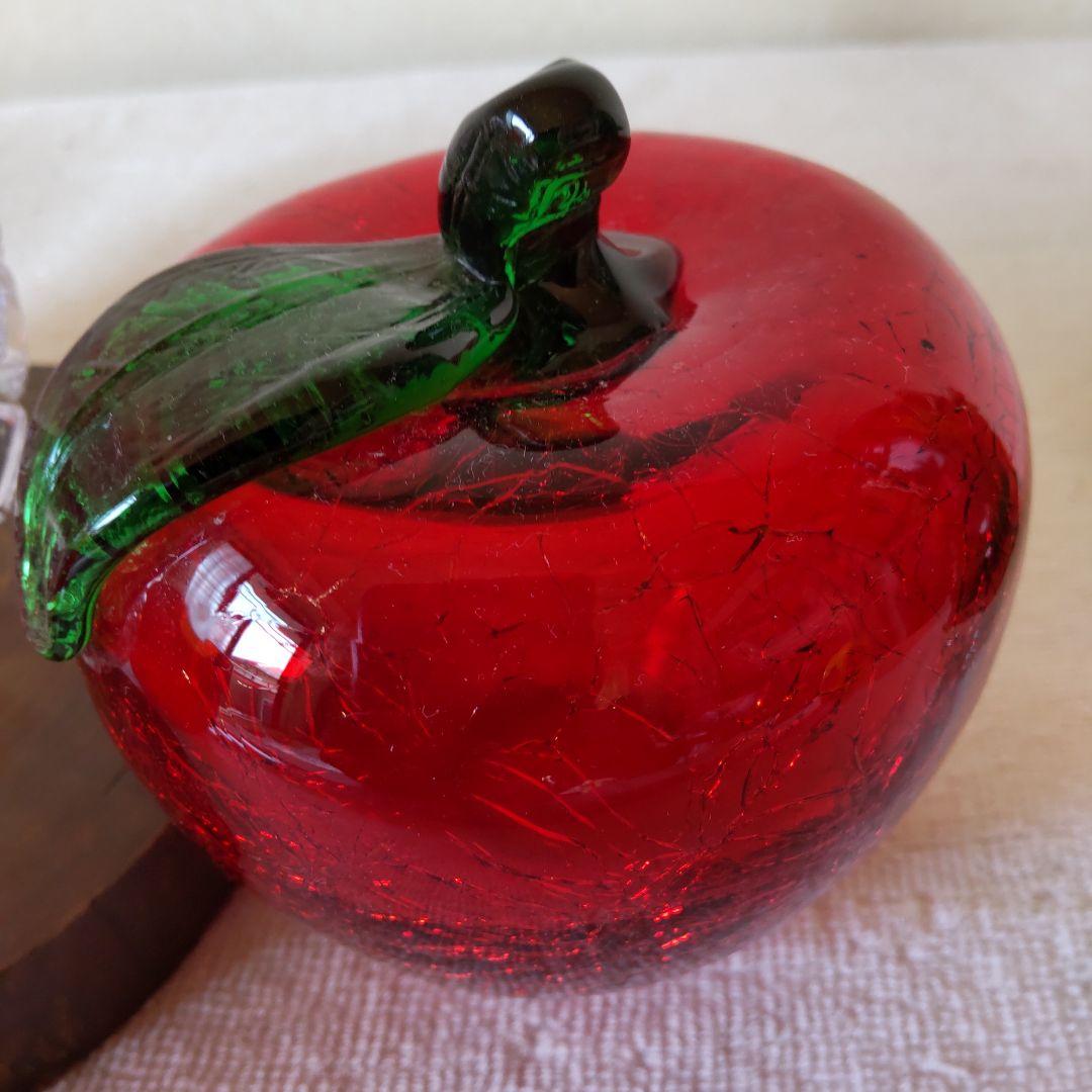 りんご4点セット　林檎のステンドグラスランプとAppleガラス小物
