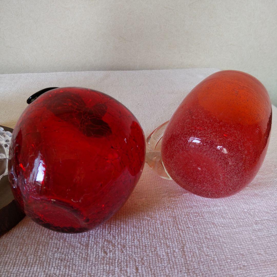 りんご4点セット　林檎のステンドグラスランプとAppleガラス小物