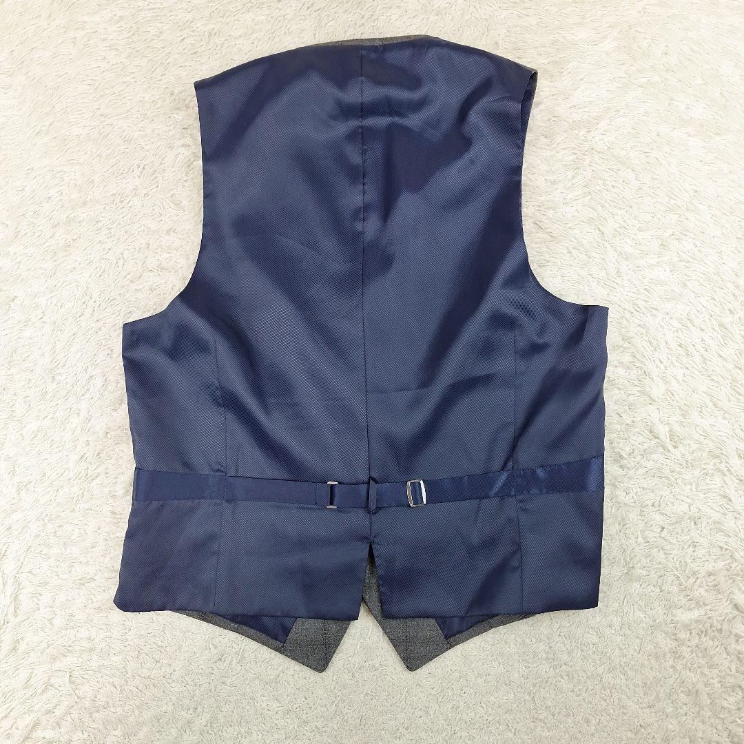 美品✨スーツセレクト　アルフレッドブラウン生地　スリーピース　A4　アジャスター