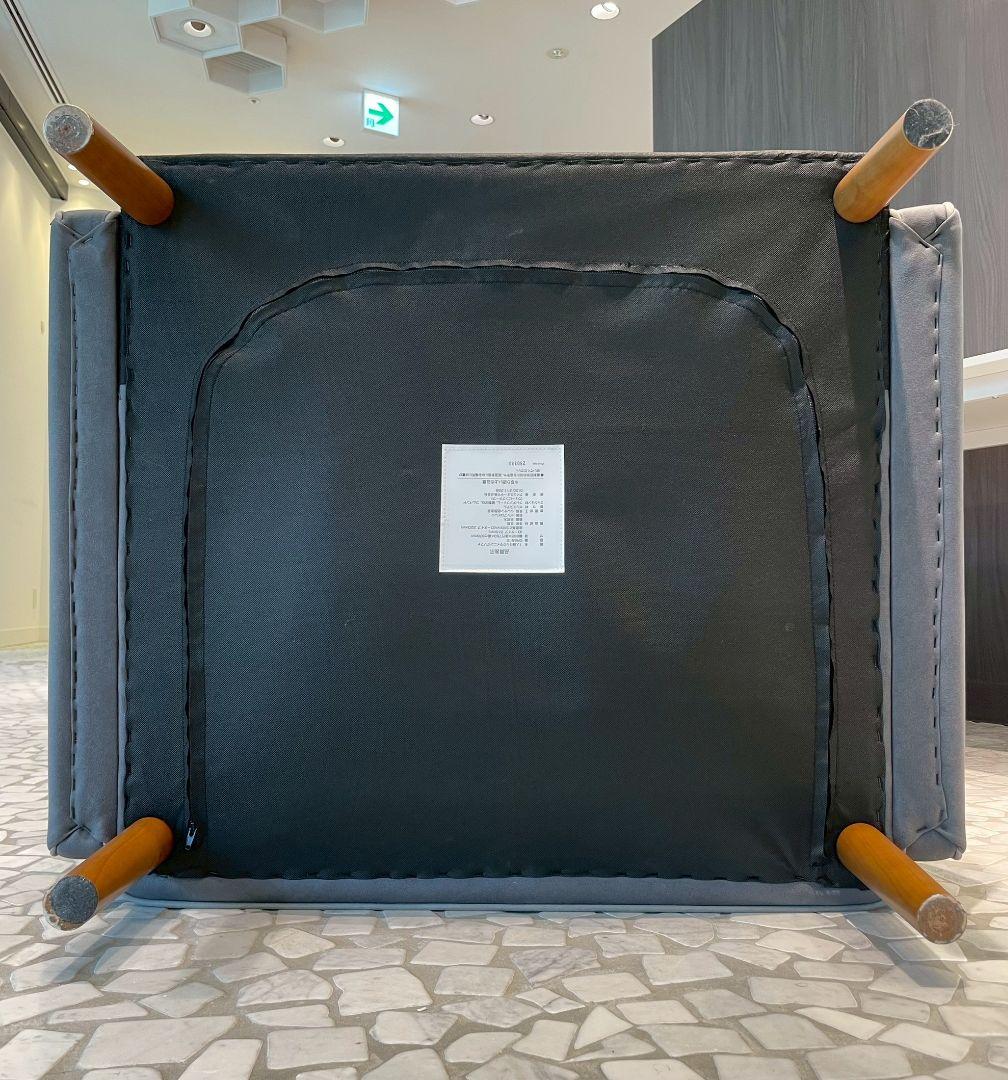 ソファー 一人用 ローソファー リクライニング フロアソファ 【グレー】