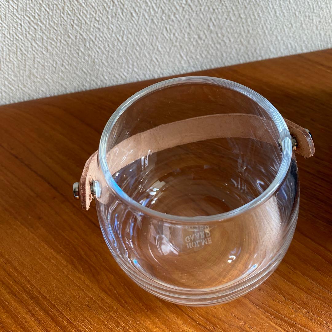 ホルムガード　フローラベース/Sショートブルー ガラスポットレザーハンドル付き