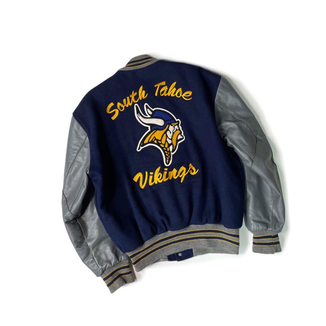 90’s Delong South Tahoe Vikings レザースタジャン