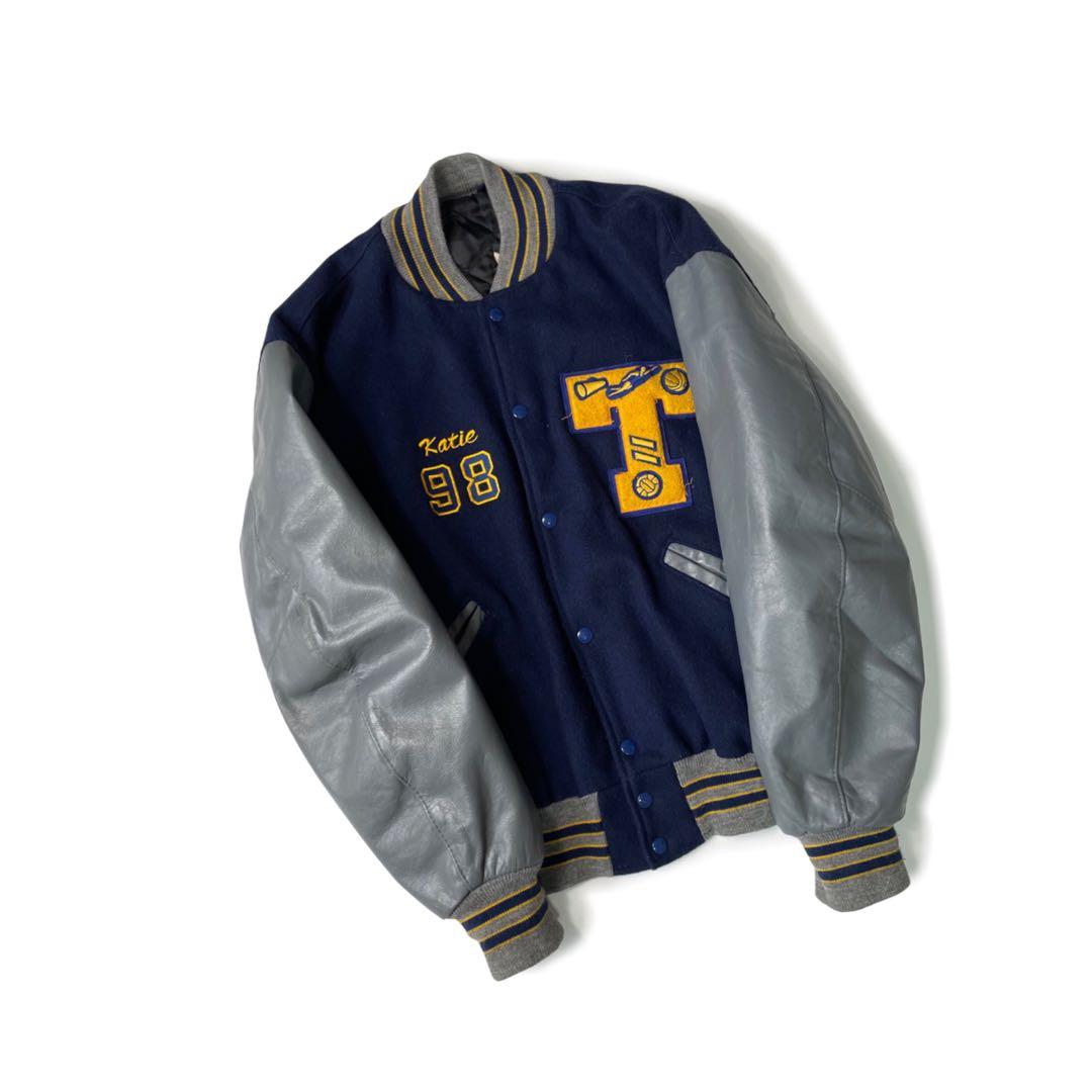90’s Delong South Tahoe Vikings レザースタジャン