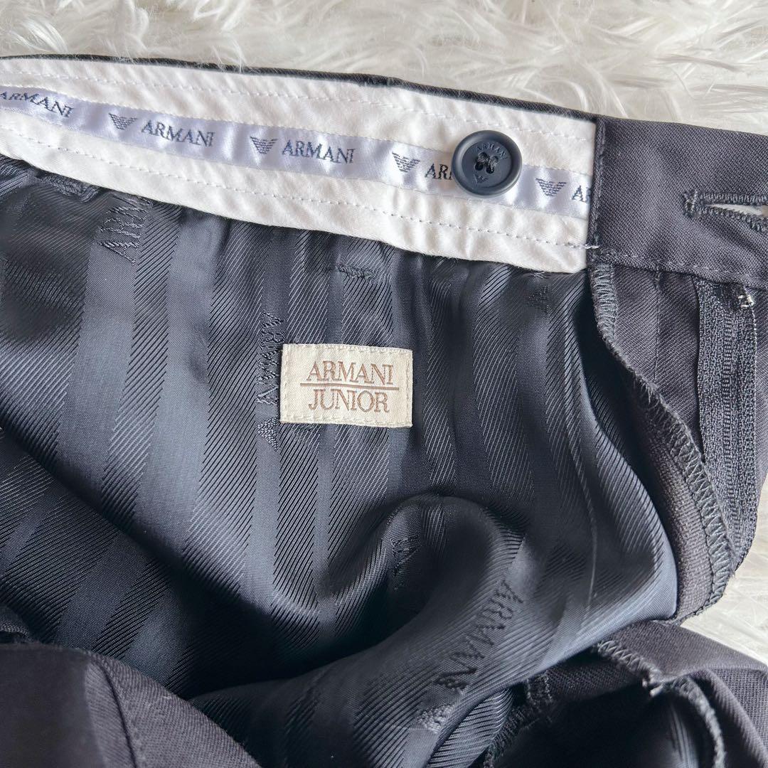 アルマーニ ジュニア　スーツセットアップ　紺　ネイビー　ロゴピンバッジ付き　美品