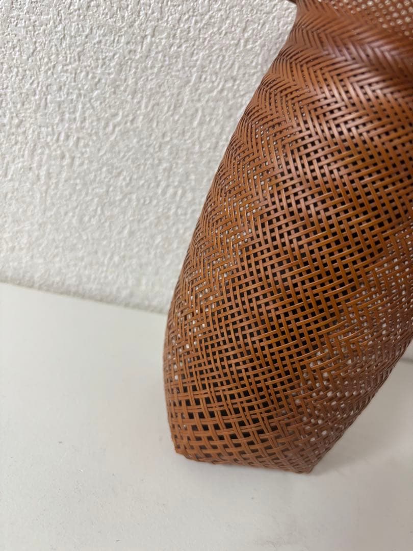 いけばな　茶花　花入　小原流　竹細工　林真光　在铭 竹編手付　花籠　華道具　花器