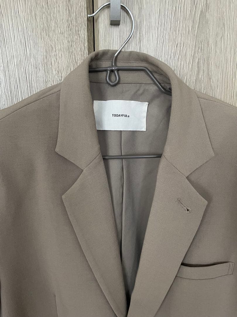 美品 Todayful Heather Over Jacket グレージュ38