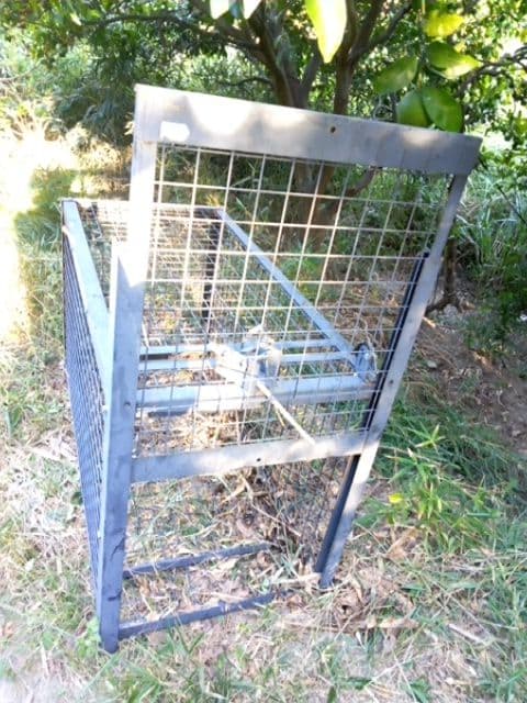 猿　サル用の箱罠　１２５センチ×７０センチ×５９センチ　直接引き取り限定